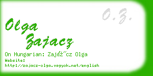 olga zajacz business card